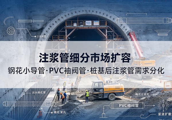 盈江注浆管细分市场扩容，隧道钢花小导管、PVC 袖阀管、桩基后注浆管需求分化